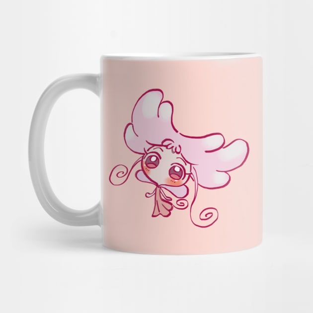 kawaii pastel pink baby fairy fafa or bibi / ojamajo magical doremi anime by mudwizard